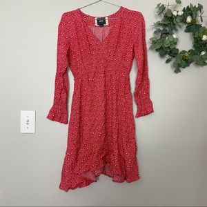 Anthropologie Maeve Monaco Red Long Sleeve Dress